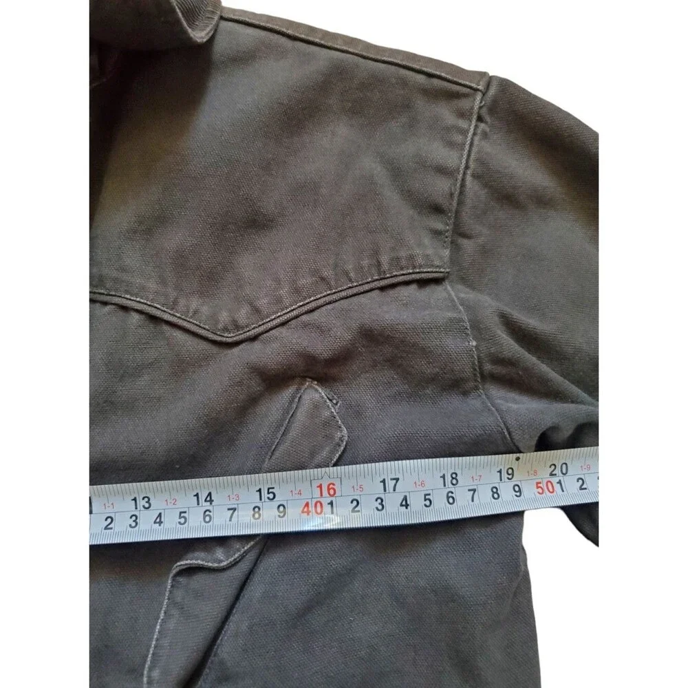 Powder River Outfitter Jacket Youth Large Green Canvas Barn Chore Coat Kid Lined